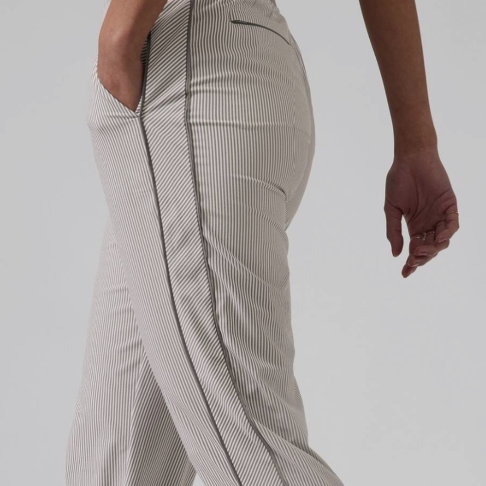 NWT Brooklyn Textured Ankle Pant - City Stripe Black Sea Salt